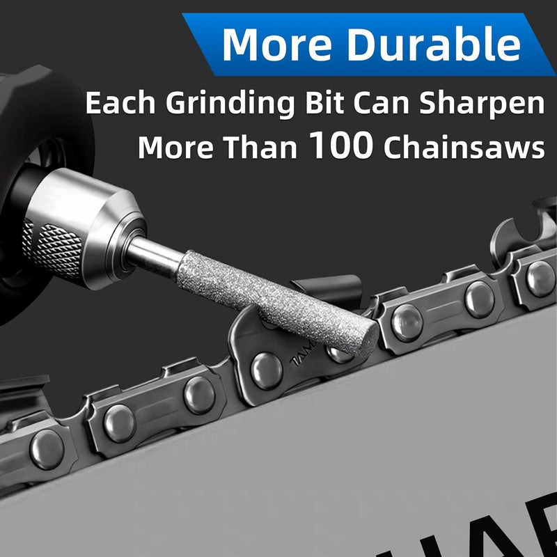 UF-SHARP CBN Chainsaw Sharpener Bits, 5/32 Inch, 3-Pack, for Carbide & Steel Chain Saws (5/32 inch) - Image 4